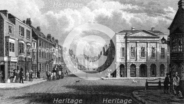 The High Street, Newport, Isle of Wight, 1844.Artist: Philip Brannon