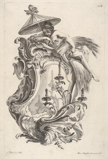 Sconce Representing Summer, from 'Wand-Leuchter die 4 Jahrseiten vorstellend', ca. 1730-56. Creator: Martin Engelbrecht.