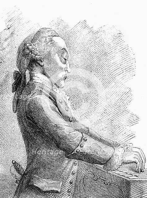 'Dr Arne', 1782.Artist: Francesco Bartolozzi