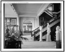 Corridor and staircase, 2nd floor, Worcester Art Museum, c.between 1910 and 1920. Creator: Unknown.