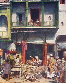'A Busy Bazaar in Delhi', 1905. Artist: Mortimer Luddington Menpes.