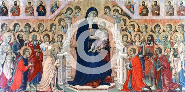 'Maestà', (Madonna with Angels and Saints), 1308-1311. Artist: Duccio di Buoninsegna