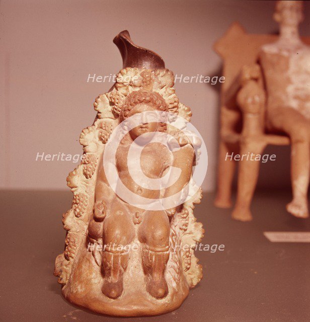 Dionysus in cave, Lekythos made in Athens, c350 BC Artist: Unknown.