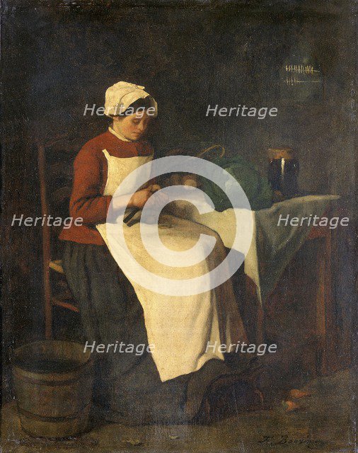 'The young housewife', c1855. Artist: Francois Bonvin