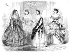 Costumes from the Fancy-Dress Ball, in Aid of the Royal Academy of Music, 1856.  Creator: Unknown.