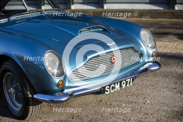 Front of a 1961 Aston Martin DB4 GT SWB lightweight. Creator: Unknown.