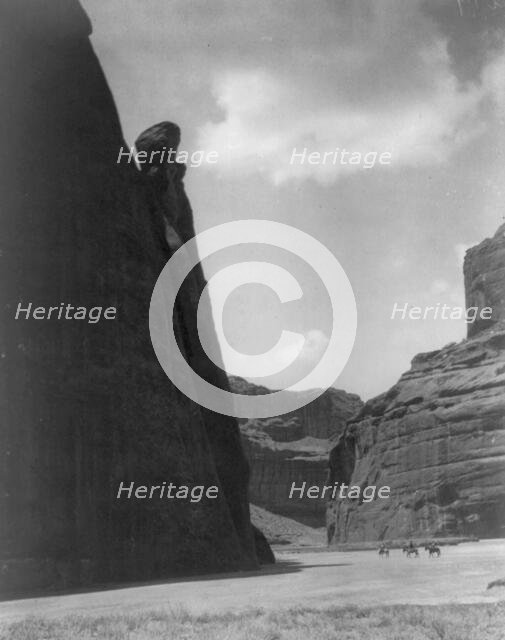 Cañón shadows-Navaho, c1906. Creator: Edward Sheriff Curtis.