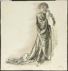 Kneeling Draped Figure, c. 1865-70. Creator: Sir Edward Coley Burne-Jones.