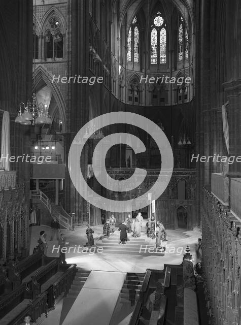 Rehearsal for a passion play, Westminster Abbey, London, c1955.  Creator: Arthur Charles Kirby Ware.