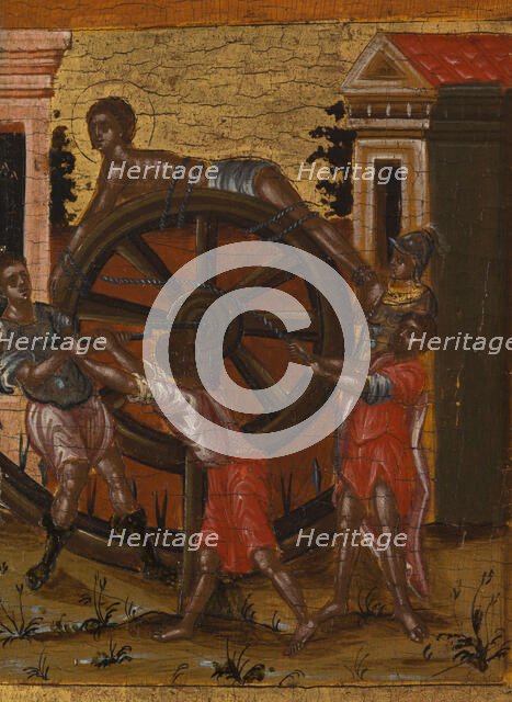 Saint George slaying the dragon and scenes from his life, between 1700 and 1750. Creator: Cretan School.