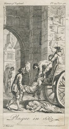 'Plague in 1665', c18th century(?). Artist: William Sherlock.