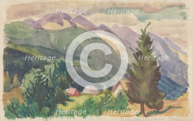 'Mountain landscape, Tione', c1950.  Creator: Shirley Markham.