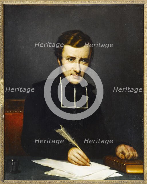 Portrait of Félicité Robert de Lamennais (1782-1854), writer and philosopher, after 1827. Creator: Paulin Jean Baptiste Guerin.