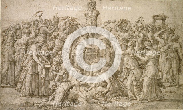 Sacrifice to Priapus, 1540. Artist: Lambert Lombard.