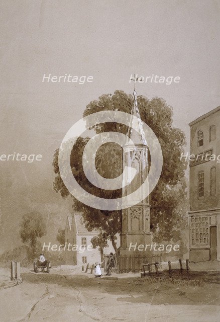 Tottenham High Road,  London, c1820. Artist: George Harley