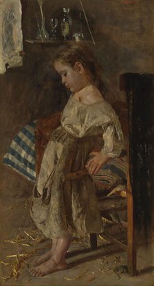 The poor child, 1880-1897. Creator: Antonio Mancini.