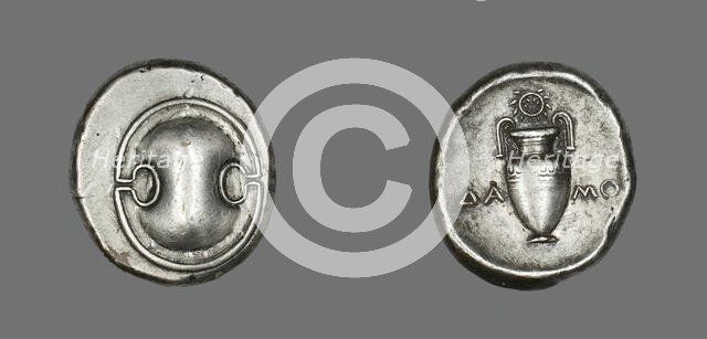 Stater (Coin) Depicting a Shield, 379-338 BCE. Creator: Unknown.