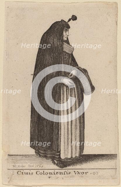 Ciuis Coloniesis Vxor, 1643. Creator: Wenceslaus Hollar.