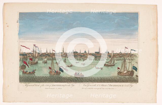 View of the city of Amsterdam seen from the IJ, 1752. Creator: Anon.