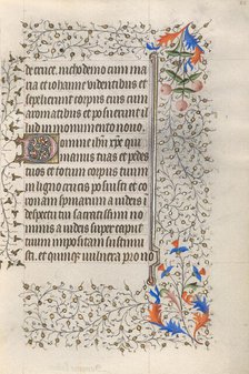 Decorated Initial D; Book of Hours, about 1415-1420. Creator: Unknown.