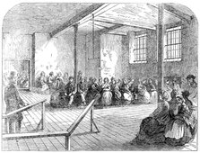 The Cotton Famine: waiting-room at the district provident institution, Manchester, 1862. Creator: Unknown.