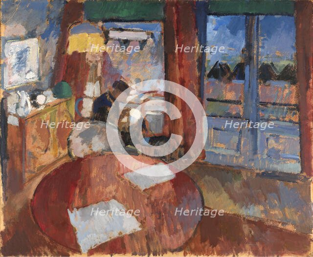 Interior with Embroiderer, 1915. Creator: Rik Wouters.