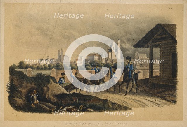 Near the city of Polotsk on July 25, 1812, 1820s. Artist: Faber du Faur, Christian Wilhelm, von (1780-1857)
