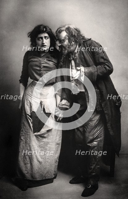 Constance Collier (1878-1955) and Herbert Beerbohm Tree (1853-1917), English actors, 1906.Artist: FW Burford