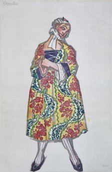 Costume design for the ballet Le donne di buon umore by C. Goldoni, 1917. Artist: Bakst, Léon (1866-1924)
