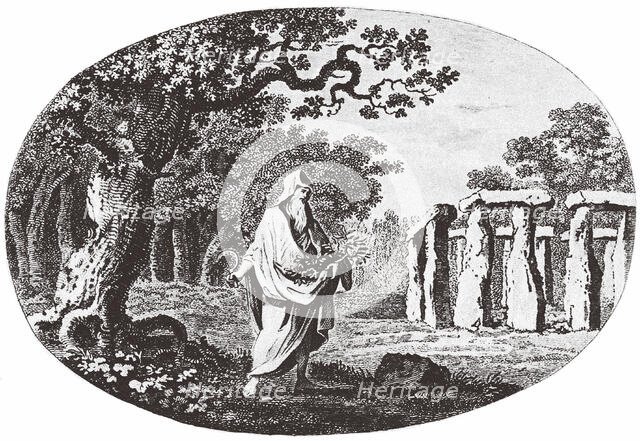 A druid with a scythe . Creator: Anonymous.