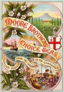 Moore Brothers' Choice Teas, 19th century. Artist: Unknown
