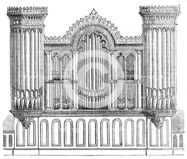 Great Organ at Barmen, Rhenish Prussia, 1858. Creator: Unknown.