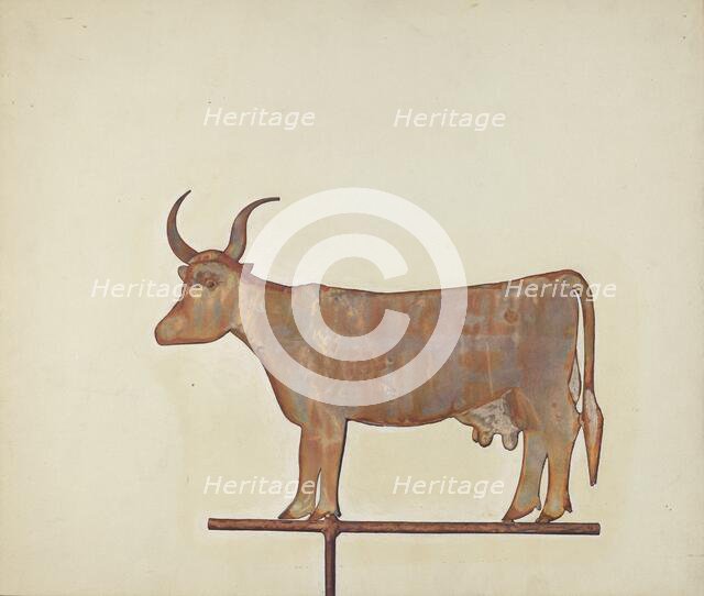 Cow Weather Vane, c. 1938. Creator: Wynna Wright.