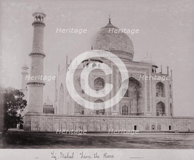 Taj Mahal-from the River, Late 1860s. Creator: Samuel Bourne.