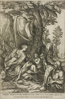 Rest on the Flight into Egypt, 1583. Creator: Bernardino Passeri.