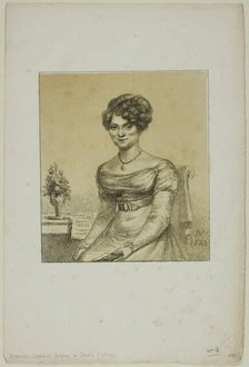 Woman Seated before a Table, 1823. Creator: Vivant Denon.