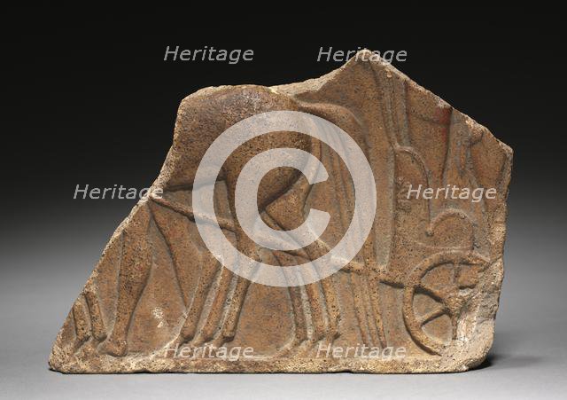 Plaque Fragment of Horses and Chariot, 500-475. Creator: Unknown.