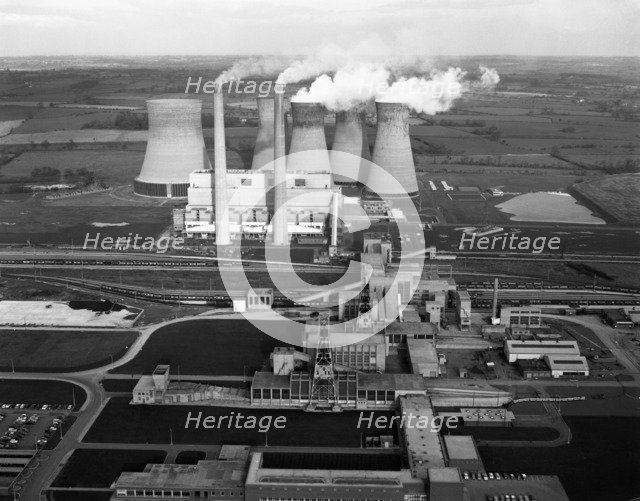 Lea Hall Colliery and Rugeley A Power Station, Staffordshire, 1963.  Artist: Michael Walters