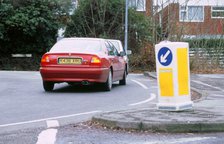 Keep left bollard.Road junction. Artist: Unknown.