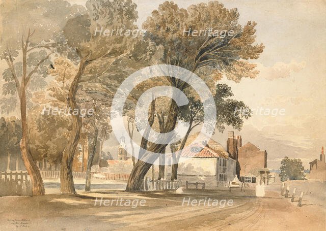 Sketch from Nature on the Thames (Chelsea), about 1811. Creator: John Varley I.