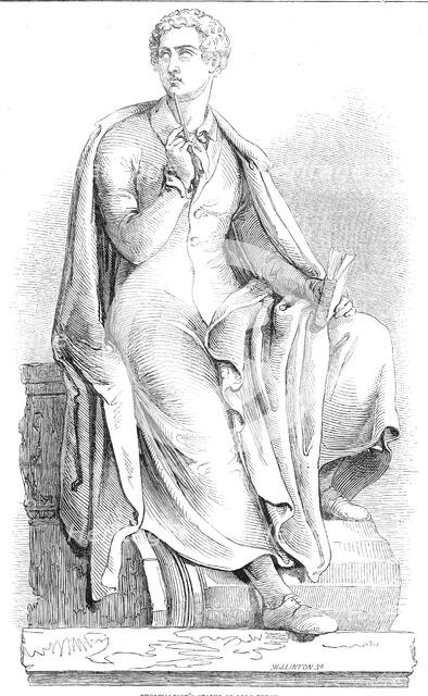 Thorwaldsen's statue of Lord Byron, 1845. Creator: W. J. Linton.