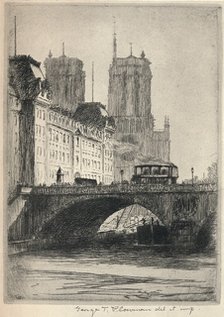 'The Towers of Notre-Dame', 1915. Artist: George T Plowman.