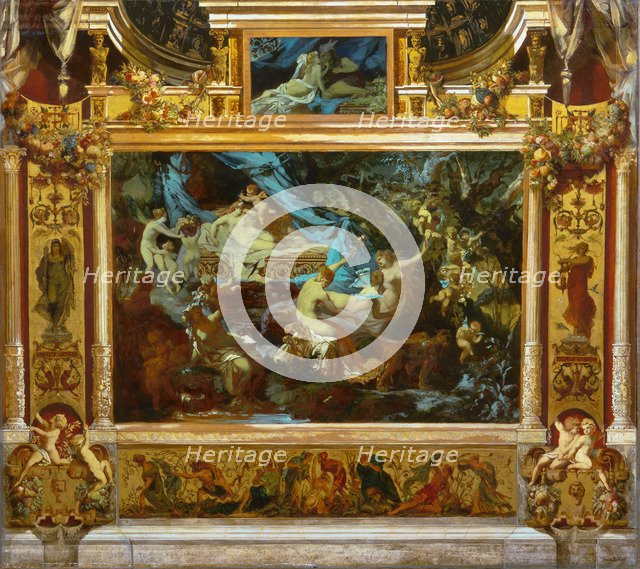 Design for Theater Curtain (A Midsummer Night's Dream), 1872. Artist: Makart, Hans (1840-1884)