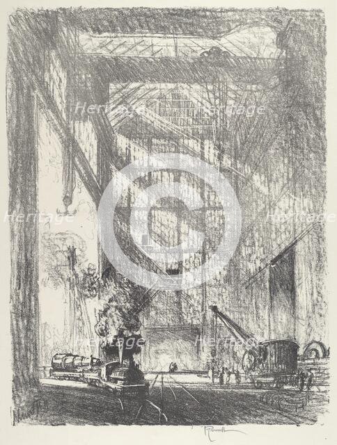 Bringing in the Gun, 1916. Creator: Joseph Pennell.