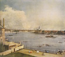 The Thames and the City of London from Richmond House, Whitehall, Westminster, c1747. Artist: Canaletto