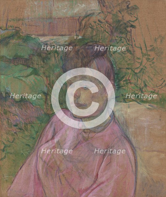 Woman in the Garden of Monsieur Forest, 1889-91. Creator: Henri de Toulouse-Lautrec.