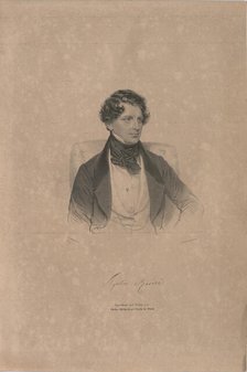 Portrait of the opera singer Agostino Rovere (1804-1865) , 1839. Creator: Kriehuber, Josef (1800-1876).