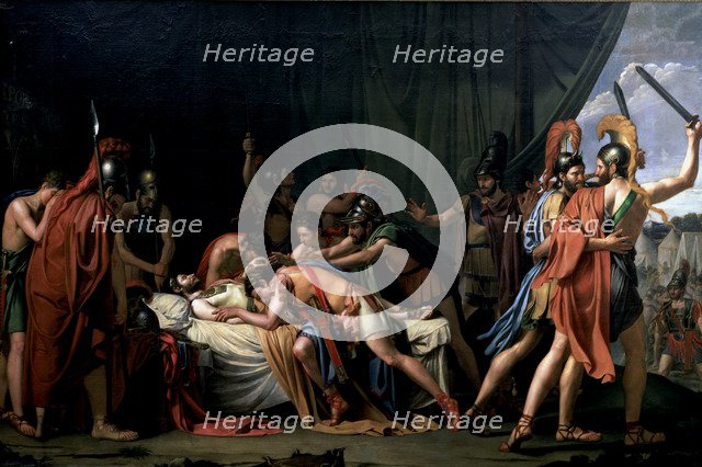 Oil representing 'The death of Viriato'.