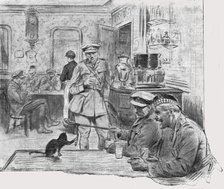 'L'Armee Britannique dans le Nord de la France; de 18 a 19 heurs, au café de l'Hotel..., 1916. Creator: Unknown.