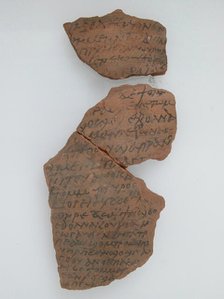 Ostrakon with a Legal Letter, Coptic, 580-640. Creator: Unknown.